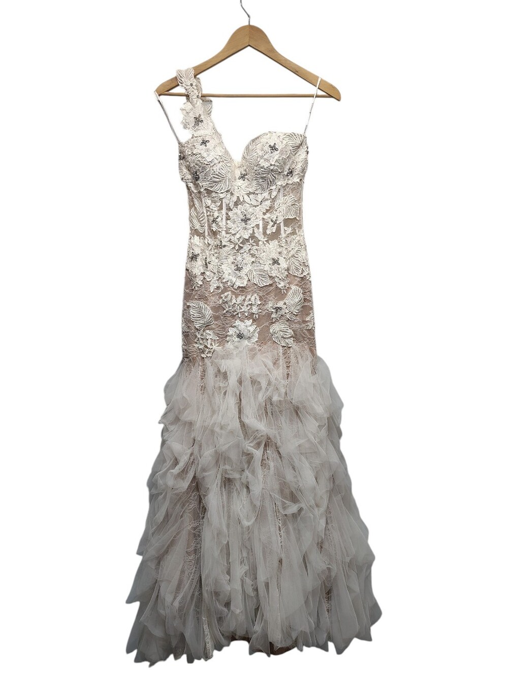 JOVANI Mermaid Wedding Dress Size 0 Champagne Nude